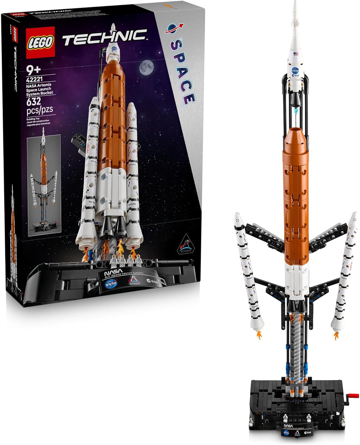 LEGO Technic NASA Artemis Space Launch System Rocket Building Toy for Boys &amp; Girls - STEM Learning &amp; Space Toy W\/3-Stage Launch Function for Kids, Ages 9+ - Idea for Birthdays - 42221