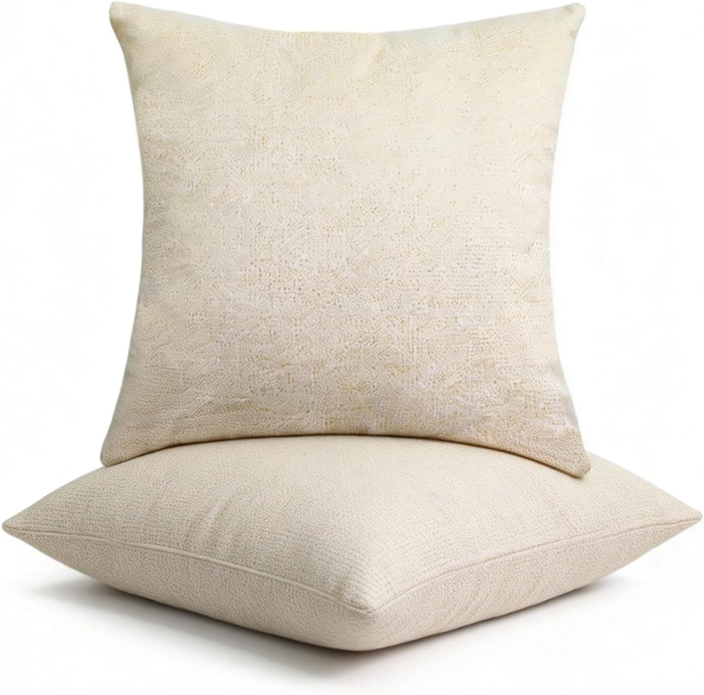 EVAsponge 18x18 Throw Pillow for Couch,Living Room Pillows,Couch Pillows Set of 2,Cream