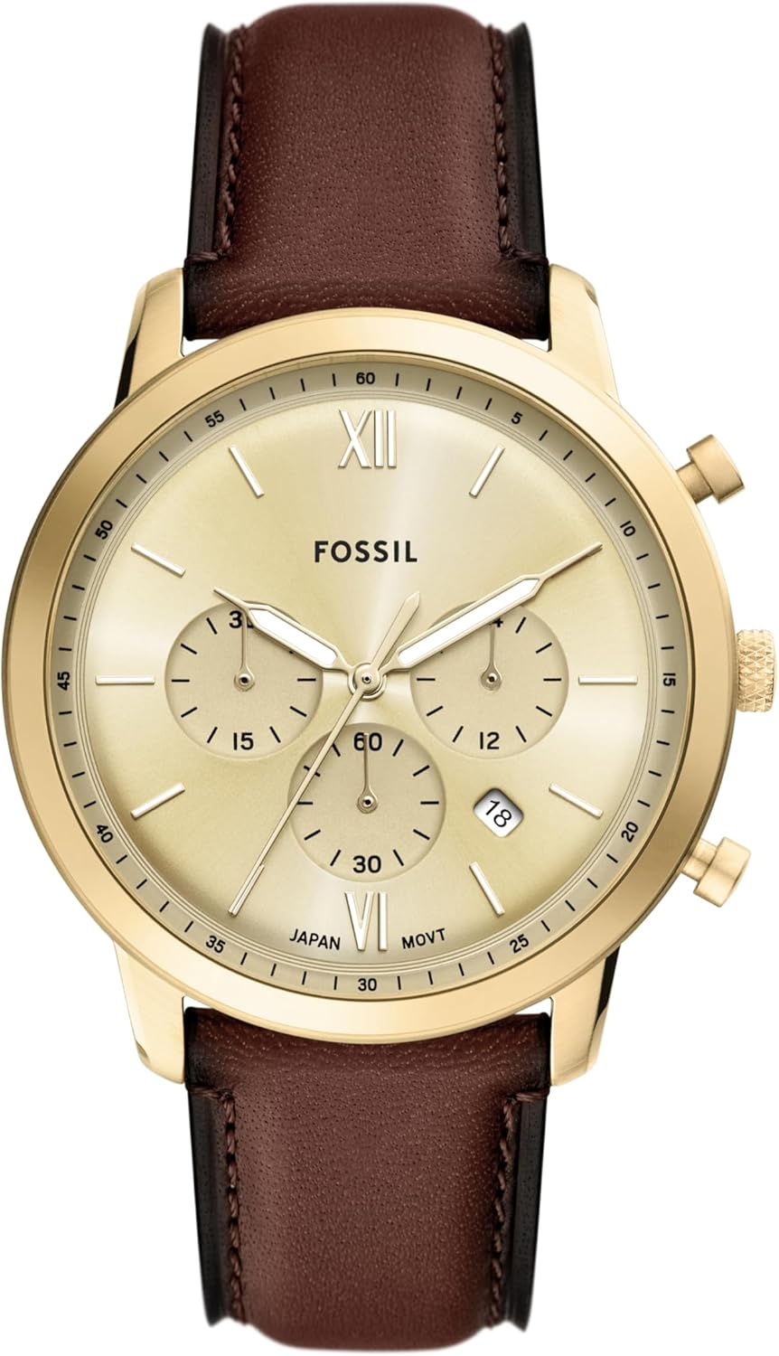 Fossil Men's Watch, Neutra Quartz Stainless Steel Chronograph Watch for Men
