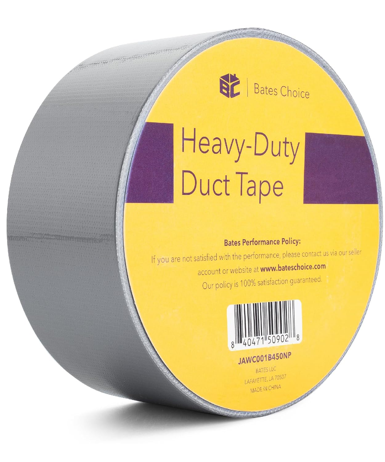 Bates- Duct Tape Heavy Duty, 2 Inch x 90 ft, Silver, Waterproof Tape for Outdoor Use, Easy Tear, Weather Resistant