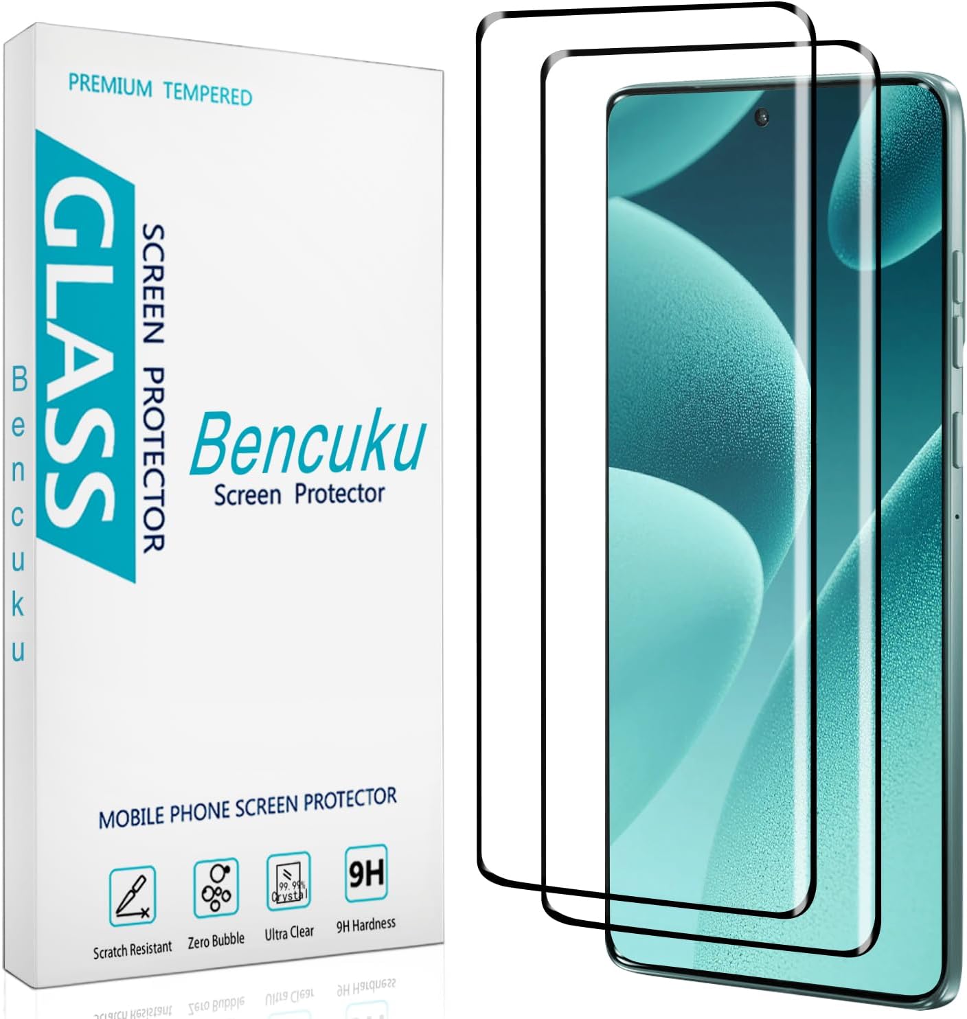 Bencuku (2 Pack) Screen Protector for Motorola Moto Edge 70 Fusion Tempered Glass, 3D Curved Full Screen Coverage, Anti Scratch