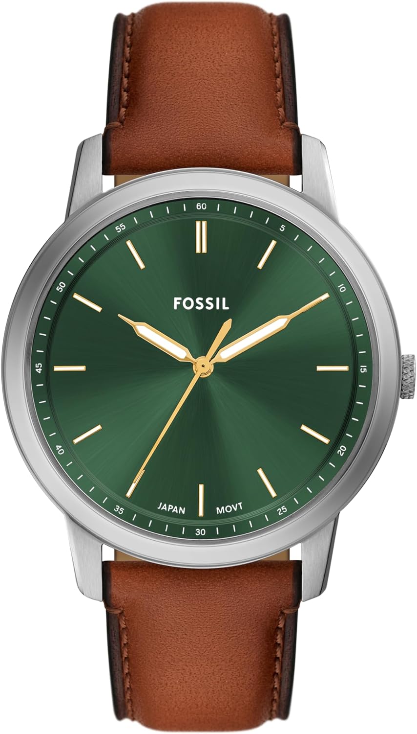 Fossil Men's Minimalist Quartz Stainless Steel Three-Hand Watch for Men