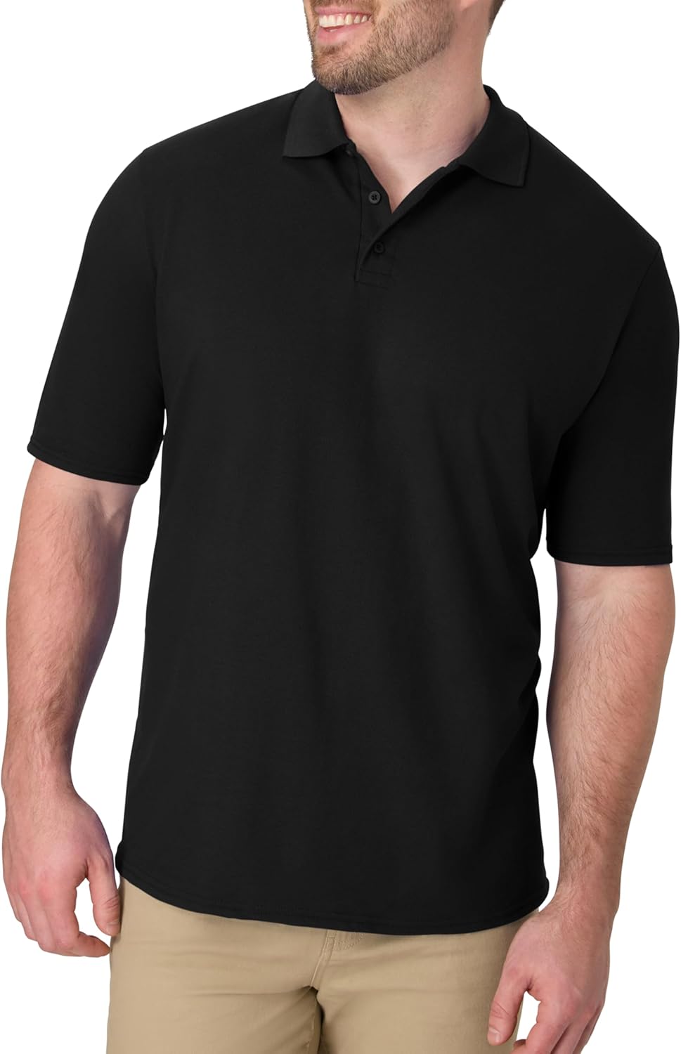 Hanes Men\u2019s X-Temp Short Sleeve Polo Shirt, Midweight Men's Shirt