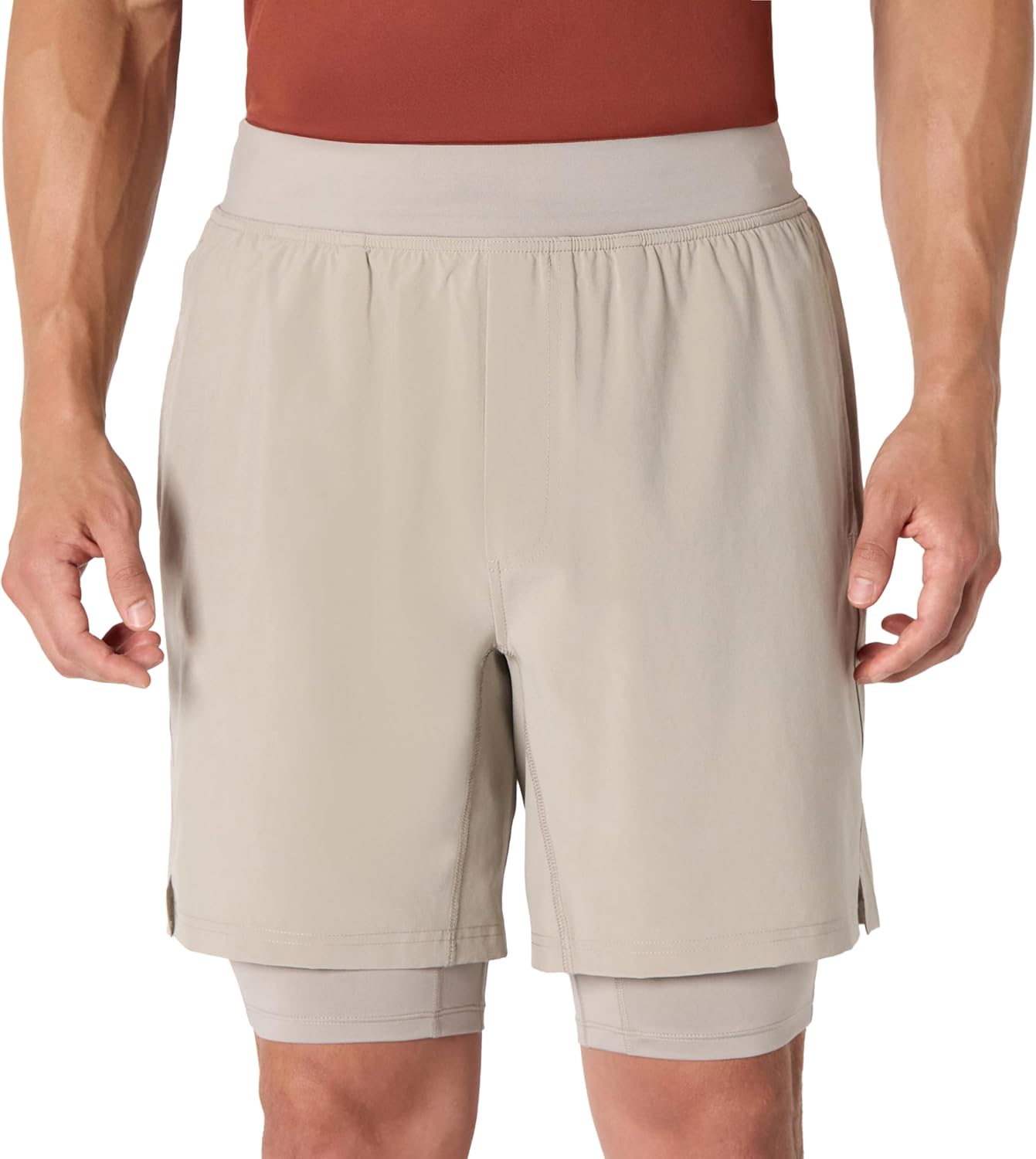 Amazon Essentials Men's Athletic Running Training Shorts, Performance Stretch Woven Workout Shorts, 7\u201C