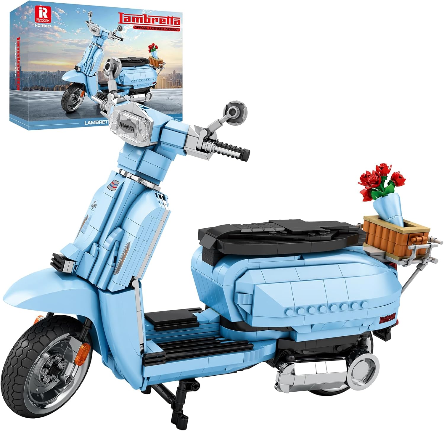 Reobrix V200 Motorcycle Building Toy for Adults, Motorbike Building Set for Adults, Collectible Cool Sidecar Motorcycle Model Kit with Stand, Room Decor Birthday Gifts for Adult (1,169 PCS)
