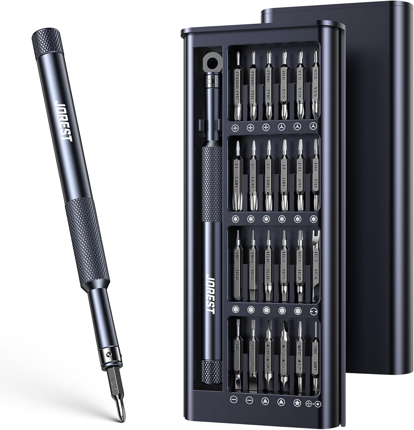 JOREST 52-IN-1 Precision Screwdriver Set, Mini Repair Tool Kit with Torx for Macbook, Computer, Laptop, iPhone, PS5, Xbox, Switch, Glasses, Watch, Ring Doorbell, Electronic, Small Gift Gadget for Men