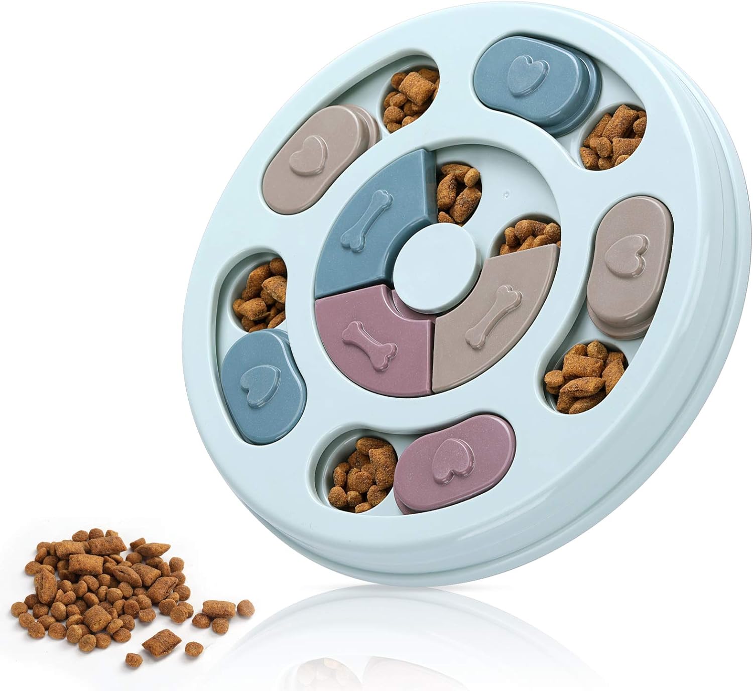 DR CATCH Dog Puzzle,Dogs Food Toys for IQ Training &amp; Mental Enrichment,Dog Treat Puzzle(Blue)