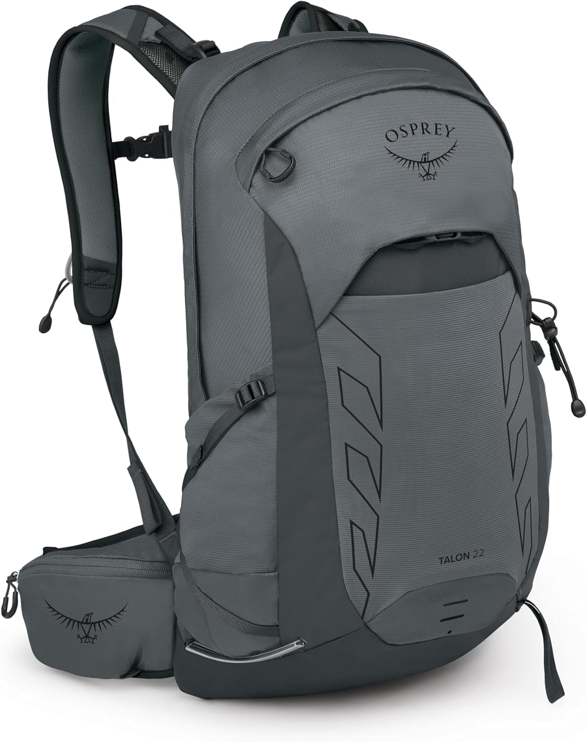 Osprey Talon 22L Men's Lightweight Hiking Backpack - Small Daypack for Travel &amp; Camping, Phantom Grey\/Dark Charcoal