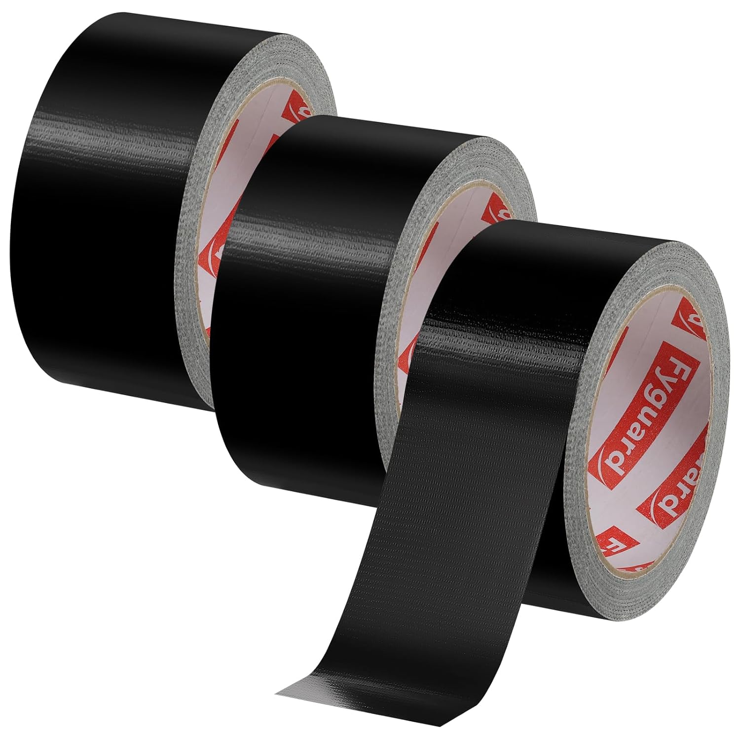 3 Pack Black Duct Tape 1.89 Inch x 60 Yard Total Heavy Duty 8.27Mil Waterproof All Weather, Hand Tearable Duct Tape for Indoor Outdoor Emergency Repairs Duct Sealing Wire Bundling Fixation DIY