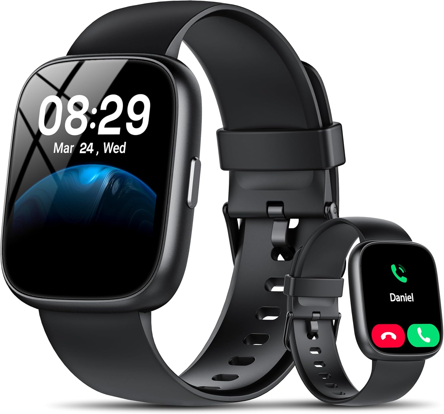 Smart Watch with Alexa Built-in, 1.83" HD Touchscreen Fitness Tracker with Bluetooth Calling, Fitness Watch with Heart Rate\/Sleep Monitor, 120+ Sports Modes, IP68 Waterproof Smartwatch for Androi