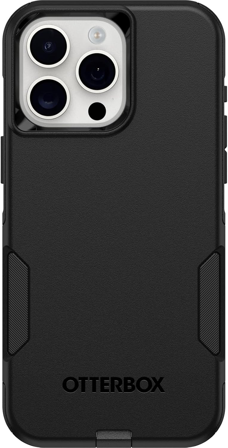 OtterBox iPhone 15 Pro MAX (Only) Commuter Series Case - Black, Slim &amp; Tough, Pocket-Friendly, with Port Protection