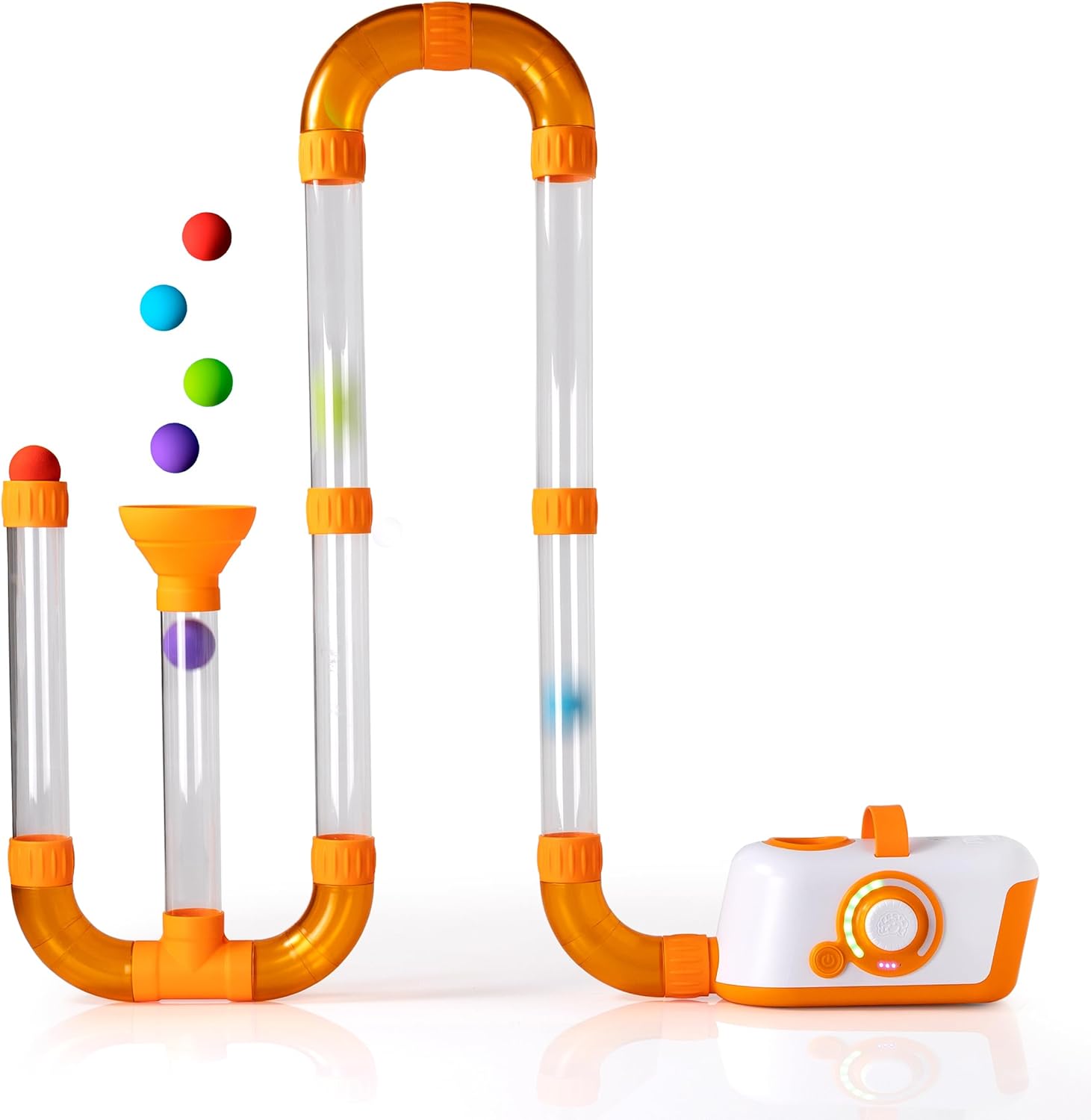 Fat Brain Toys The Original Air Toobz, Air-Powered STEM Building Toys for Kids &amp; Teens, Kids Building Toys, STEM Toys for 3+ Year Old