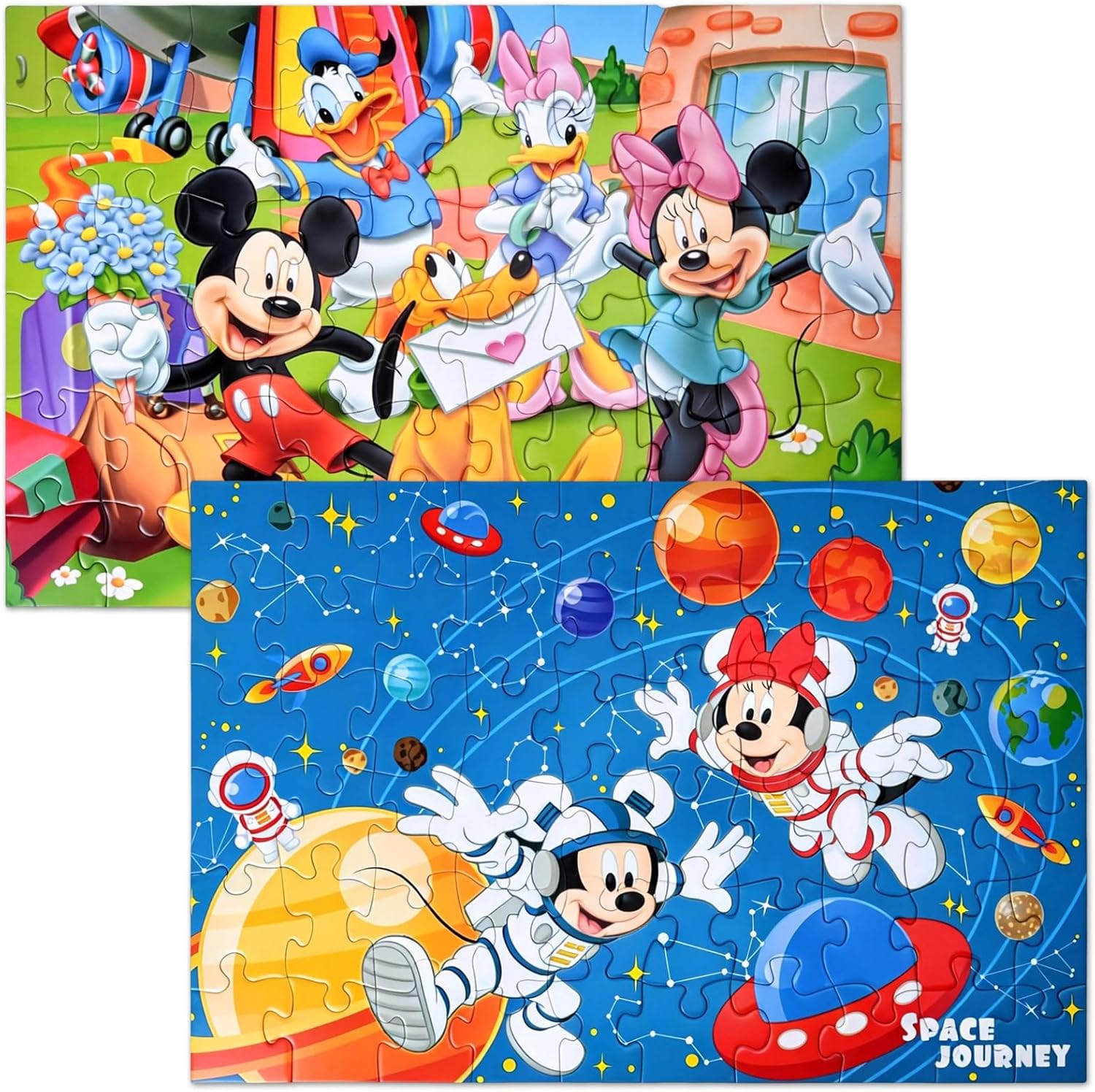 Kids Puzzles,2 Packs 60 Piece Puzzles for Kids Ages 4-8,Outdoor\/Travel Puzzle with Small Box and Independent Storage Bag,L16.2 x W\u200C10.6 Inch