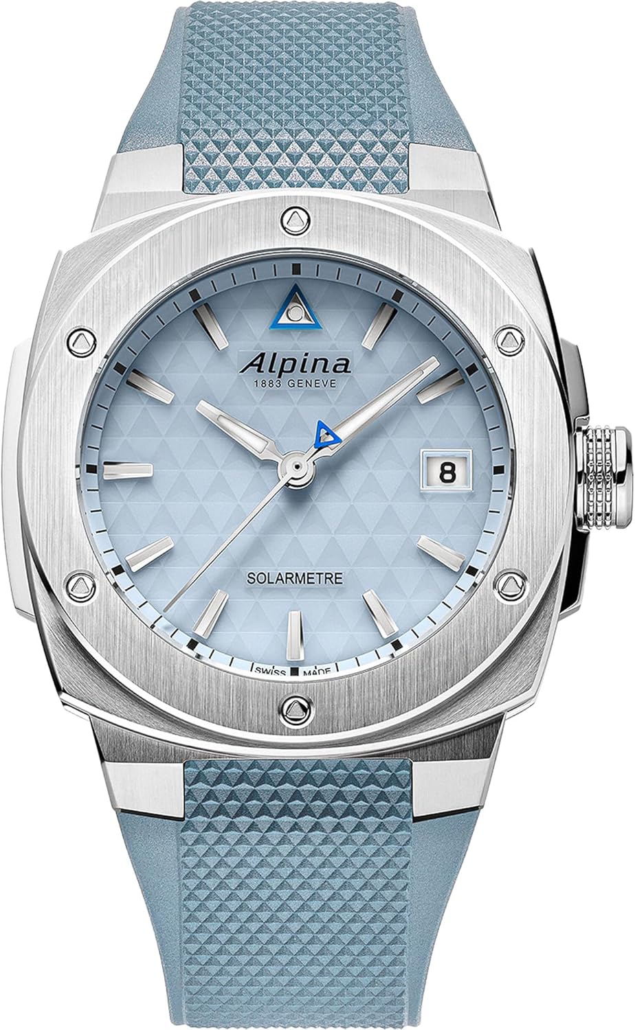 Alpina Unisex Solar Powered Solarmeter, 37.5mm Silver-Tone Stainless Steel Case