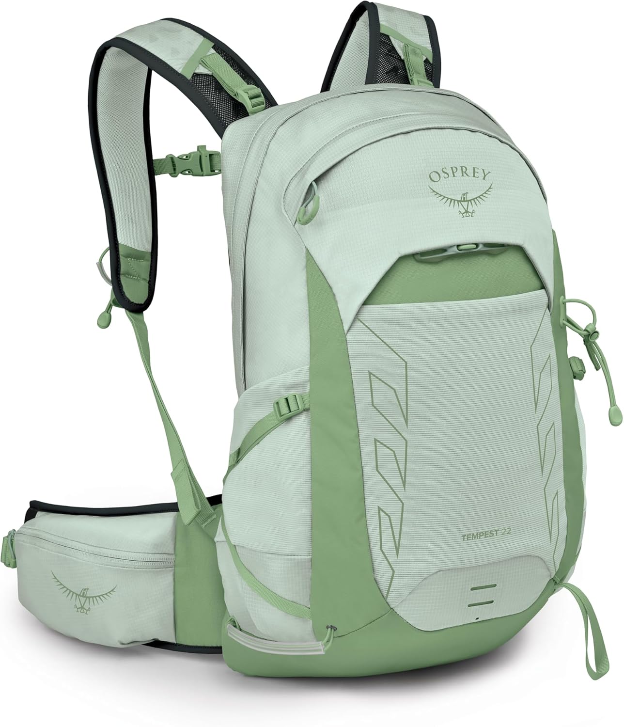Osprey Tempest 22L Women's Lightweight Hiking Backpack - Small Daypack for Travel &amp; Camping, Frosty Mint Green\/Botanica