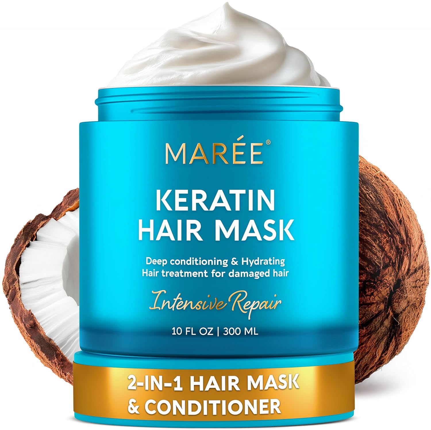 MAREE Deep Conditioning Hair Mask for Damaged Hair Treatment \u2013 Keratin Hair Care for Hydrating Growth Repair Moisturizing \u2013 Dry Curly Color Refreshing \u2013 Tratamiento Mascarilla Para el C