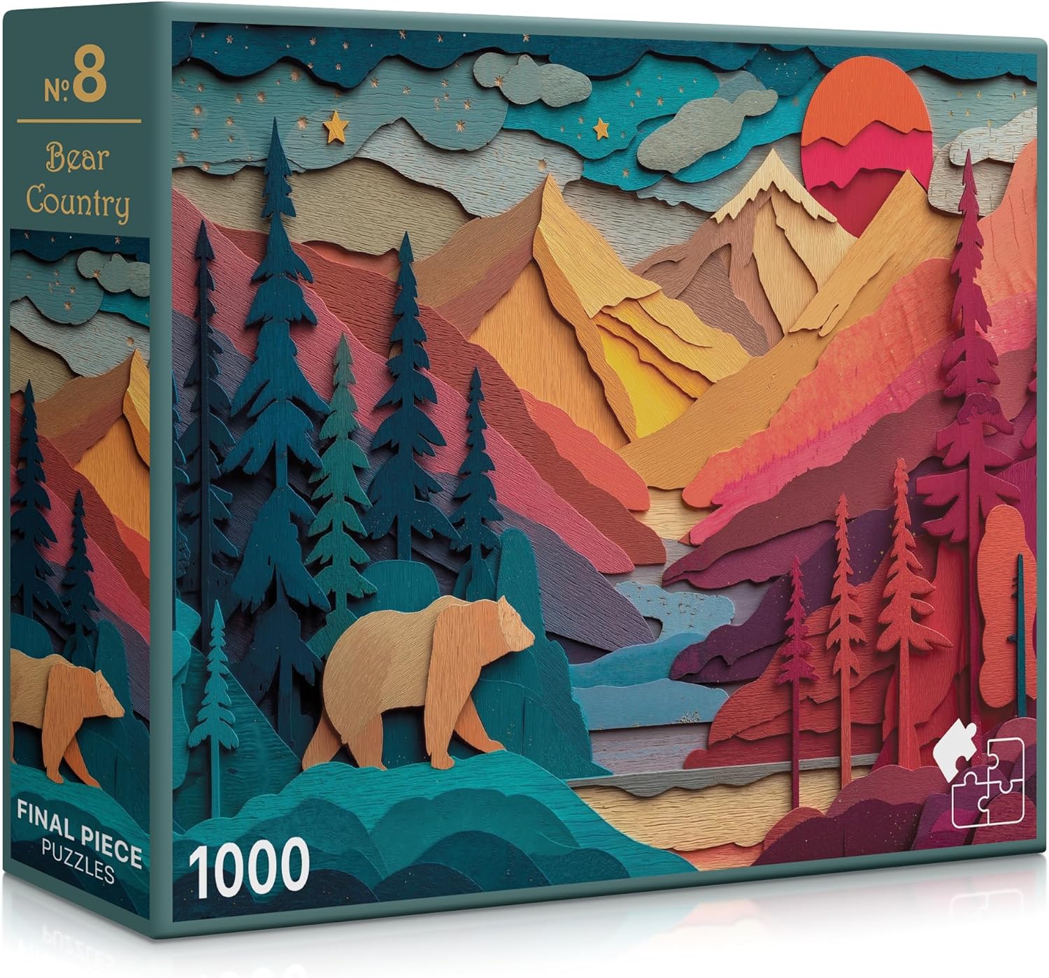 Bear Country (#8) \u2013 1000 Piece Jigsaw Puzzle for Adults | Premium European Blue Board | Satin Low-Glare Finish | Ribbon Cut | Bonus Poster | Display-Worthy Box | Printed in USA | Final Piece Puzz