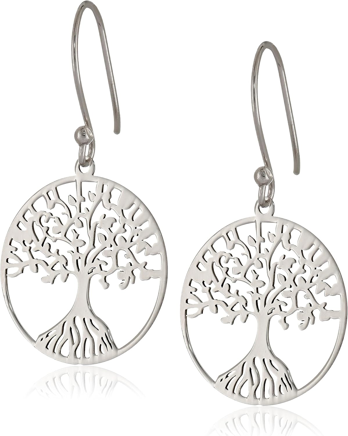 Amazon Essentials Sterling Silver Dangle Tree of Life Drop Earrings