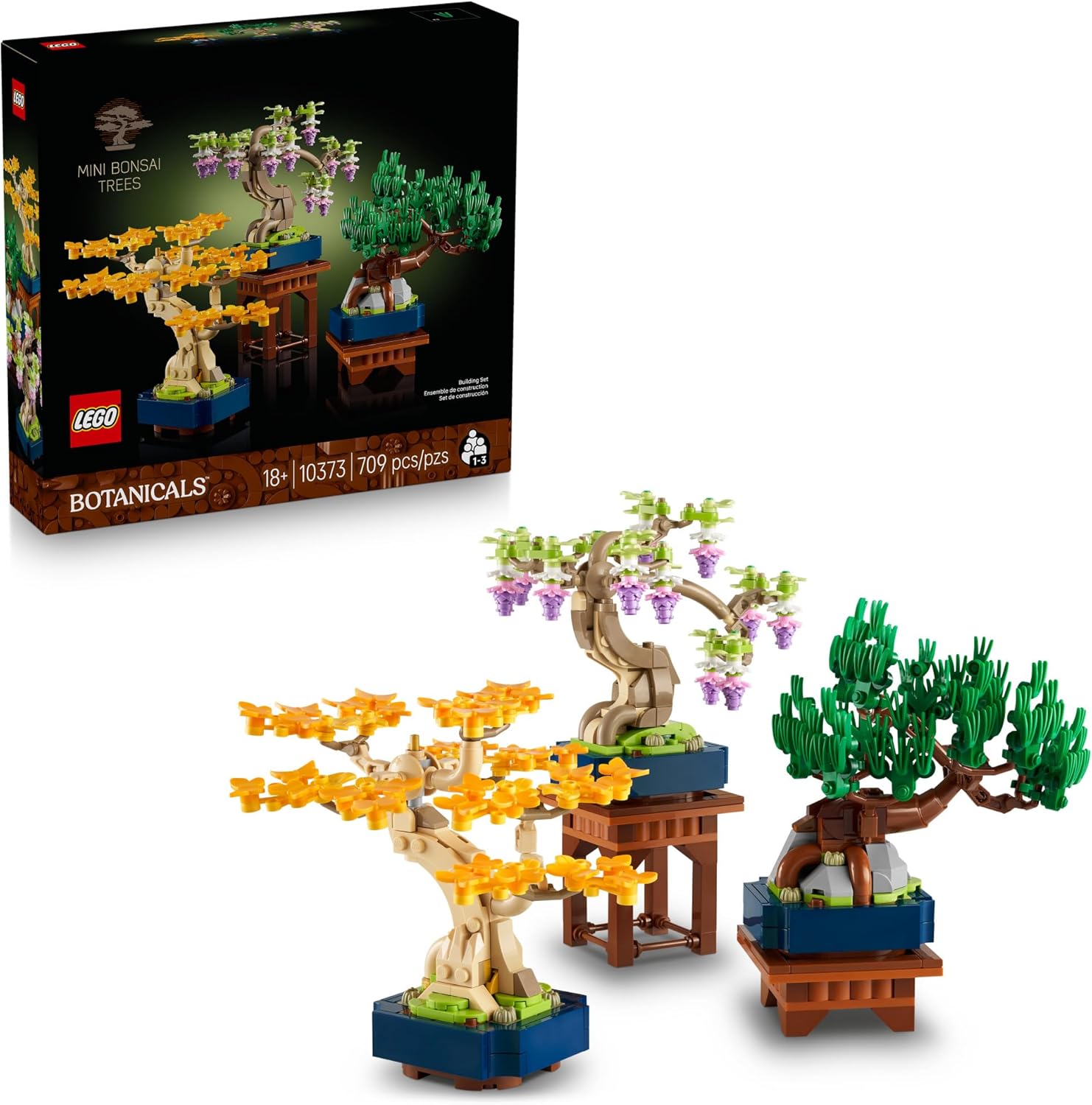 LEGO Botanicals Mini Bonsai Trees Building Set - Artificial Bonsai Tree Building Blocks for Adults, Ages 18+ - Gift for Birthdays for Him - DIY Home and Office Decor for Men and Women - 10373
