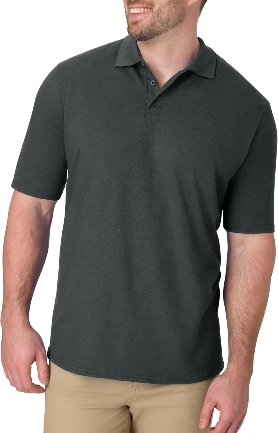 Hanes Men\u2019s X-Temp Short Sleeve Polo Shirt, Midweight Men's Shirt